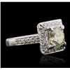 Image 2 : 14KT White Gold 2.82ct Diamond Ring