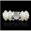 Image 1 : 14KT White Gold 1.60ct Black Diamond Ring