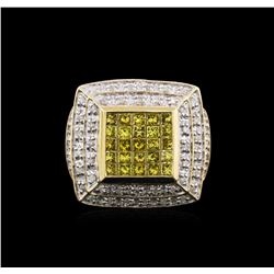 14KT Yellow Gold 1.41ctw Yellow Diamond Ring