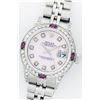 Image 1 : Ladies Rolex Stainless Steel Diamond and Ruby DateJust Wristwatch