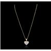 Image 2 : 14KT Yellow Gold 0.80ctw Diamond Pendant With Chain