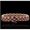 Image 1 : 14KT Yellow Gold 28.98ctw Ruby and Diamond Bracelet