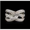 Image 1 : 14KT White Gold 1.10ctw Diamond Ring