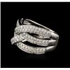 Image 2 : 14KT White Gold 1.10ctw Diamond Ring