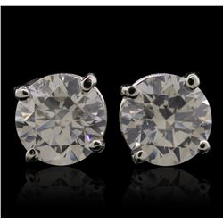 14KT White Gold 5.05ctw Diamond Stud Earrings