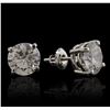 Image 2 : 14KT White Gold 5.05ctw Diamond Stud Earrings