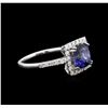 Image 2 : 14KT White Gold 1.85ct Tanzanite and Diamond Ring