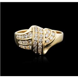 14KT Yellow Gold 0.35ctw Diamond Ring