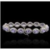 Image 2 : 14KT White Gold 10.40ctw Tanzanite and Diamond Bracelet