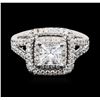 Image 1 : 14KT White Gold EGL Certified 1.94ctw Diamond Ring