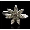 Image 1 : 14KT White Gold .42ct Diamond Starfish Ring