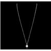 Image 2 : 14KT White Gold 0.90ctw Diamond Pendant With Chain