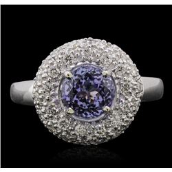 14KT White Gold 1.46ct Tanzanite and Diamond Ring