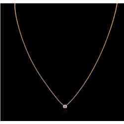 14KT Rose Gold 0.09ct Diamond Solitaire Necklace