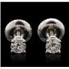 Image 1 : 14KT White Gold 0.38ctw Diamond Stud Earrings