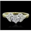 Image 1 : 18KT Yellow Gold 1.44ctw Heart Cut Diamond Ring