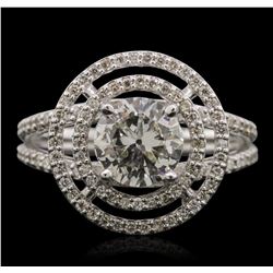 14KT White Gold 1.54ctw Diamond Ring