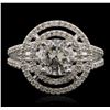 Image 1 : 14KT White Gold 1.54ctw Diamond Ring