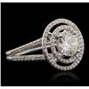 Image 2 : 14KT White Gold 1.54ctw Diamond Ring