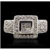 Image 1 : 14KT White Gold 0.95ctw Diamond Ring