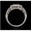 Image 3 : 14KT White Gold 0.95ctw Diamond Ring