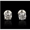 Image 1 : 14KT White Gold 1.00ctw Diamond Solitaire Earrings