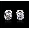 Image 2 : 14KT White Gold 1.00ctw Diamond Solitaire Earrings