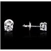 Image 4 : 14KT White Gold 1.00ctw Diamond Solitaire Earrings