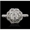 Image 1 : 14KT White Gold 0.95ctw Diamond Ring