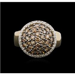 14KT Yellow Gold 1.79ctw Brown Diamond Ring