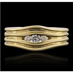 14KT Yellow Gold 0.15ctw Diamond Ring