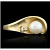 Image 2 : 14KT Yellow Gold Pearl Ring