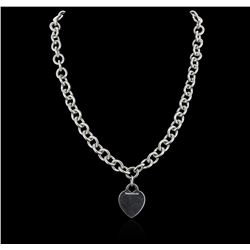 Tiffany & Co. SILVER Heart Charm Necklace