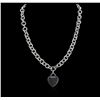 Image 1 : Tiffany & Co. SILVER Heart Charm Necklace