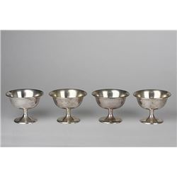 Vintage Set of 4 Sterling Silver Ice Cream or Sherbert Cups