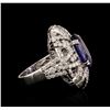 Image 3 : 18KT White Gold 8.04ct Tanzanite and Diamond Ring