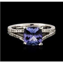 14KT White Gold 2.37ct Tanzanite and Diamond Ring