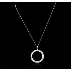 14KT White Gold 2.00ctw Diamond Pendant With Chain