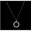Image 1 : 14KT White Gold 2.00ctw Diamond Pendant With Chain