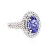 Image 2 : 14KT White Gold 2.66ct Tanzanite and Diamond Ring