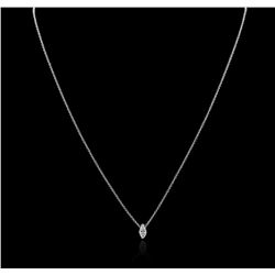 14KT White Gold 0.38ct Diamond Solitaire Necklace