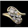 Image 1 : 14KT Yellow Gold 0.76ctw Diamond Ring