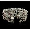 Image 3 : 18KT White Gold 16.51ctw Ruby and Diamond Bracelet