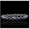 Image 2 : 14KT White Gold 13.49ctw Sapphire and Diamond Bracelet