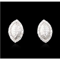 18KT White Gold 1.79ctw Diamond Earrings