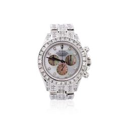 Gents Rolex 18KT White Gold 30.00ctw Diamond Daytona Wristwatch