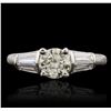 Image 1 : Platinum 1.13ctw Diamond Ring
