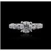 Image 1 : 18KT White Gold 3.14ctw Diamond Ring