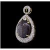 Image 2 : SILVER 47.36ct Star Ruby and White Sapphire Pendant