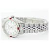 Image 8 : Ladies Rolex Stainless Steel Diamond and Ruby DateJust Wristwatch